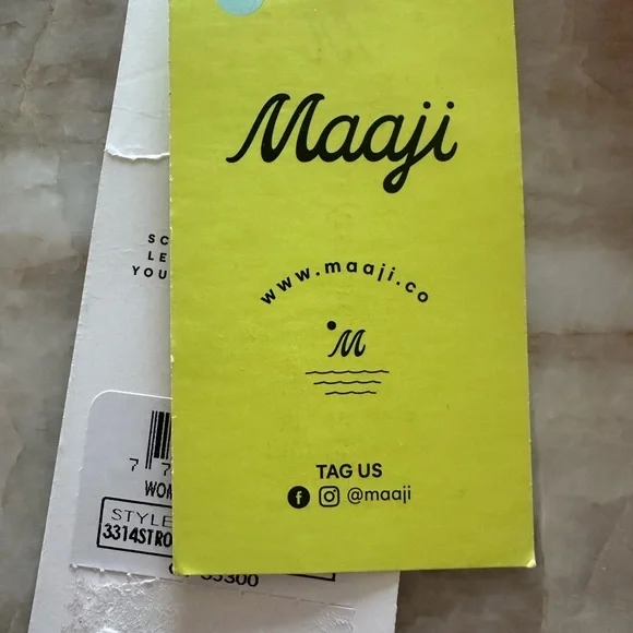 Maaji Pink Triangle Bikini Swimwear - Picture 3 of 5